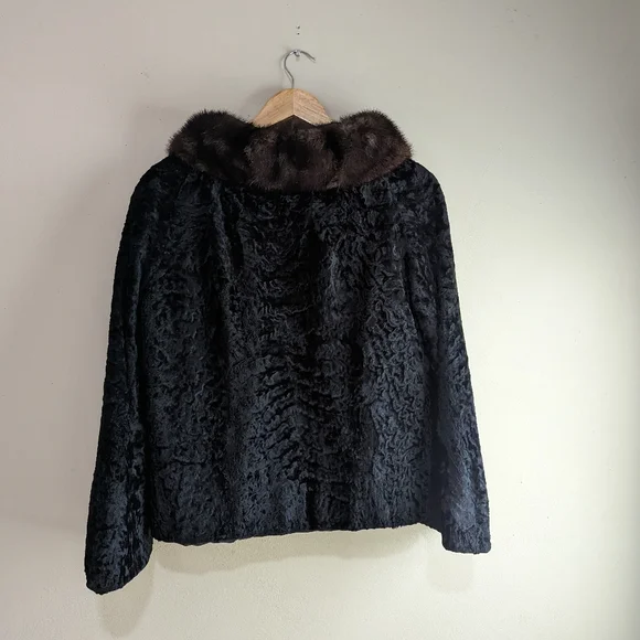 Vintage black fur coat - Picture 5 of 5